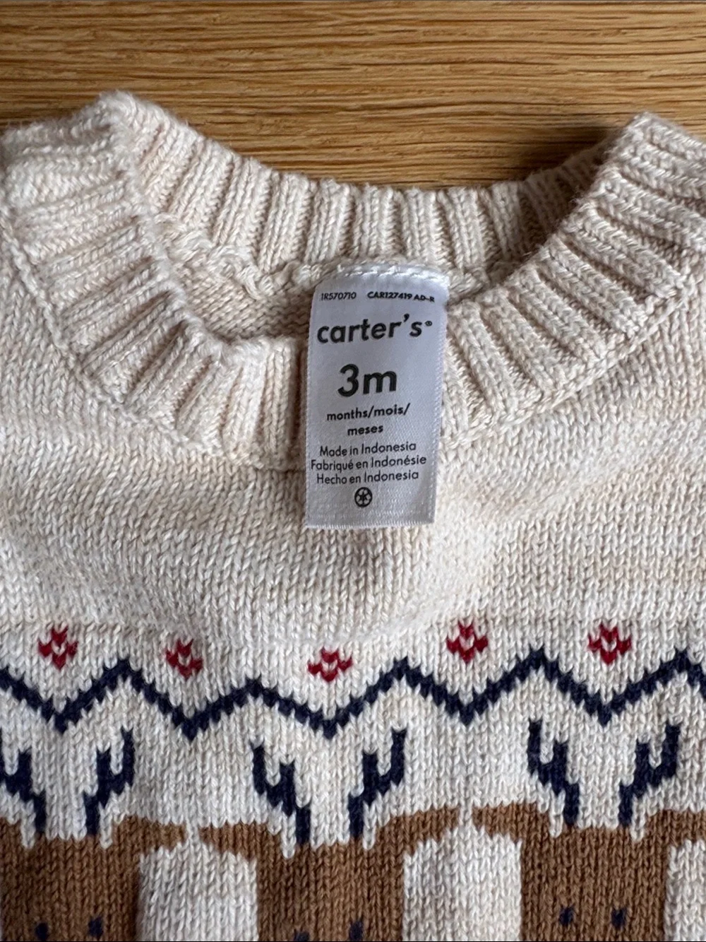 CARTERS | Cream Fair Isle Reindeer Knit Set